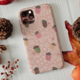 Niedlich rosa Acorns Herbst Herbstpastellmuster Case-Mate iPhone Hülle
