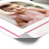 Niedlich rosa Albern Gänse Erstes Jahr Foto Meilen Poster (Ecke)