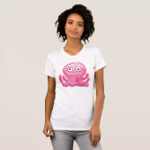 niedlich rosa alberner Oktopus T-Shirt (Vorne ganz)