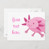 Niedlich rosa Albino Axolotl Postkarte (Vorne/Hinten)