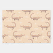 Niedlich rosa Alligator Geschenkpapier Set (Vorderseite 3)