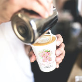 Niedlich rosa Alphabetblöcke mit Blume Pappbecher