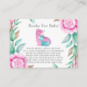 Niedlich rosa Aquamarine Dinosaurier Peony Books f Visitenkarte (Vorderseite)