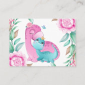 Niedlich rosa Aquamarine Dinosaurier Peony Books f Visitenkarte (Rückseite)