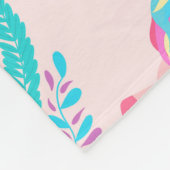 Niedlich rosa Aquamarine Einhornbahn Regenbogen Fleecedecke (Ecke)