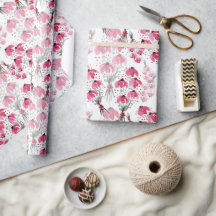 Niedlich rosa Aquarell Blütenhandbemalt