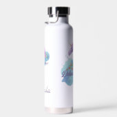 Niedlich rosa Aquarelleinfärbung Trinkflasche (Rechts)