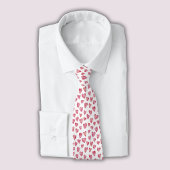 Niedlich rosa Aquarellfarben Liebe Herzmuster Krawatte