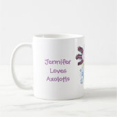 Niedlich rosa axolotal mexicanischer Fisch Haustie Kaffeetasse (Links)