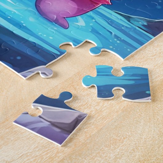 Niedlich rosa Axolotl Puzzle (Seite)