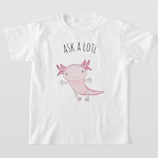 Niedlich rosa Axolotl T-Shirt (Ablage )