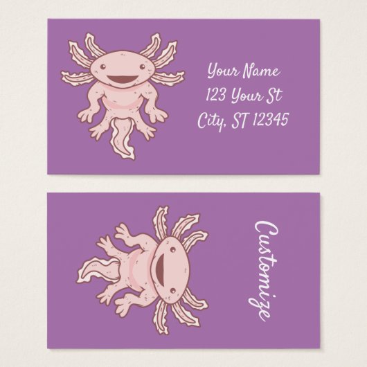 Niedlich rosa Axolotl Thunder_Cove (Vorne & Hinten)