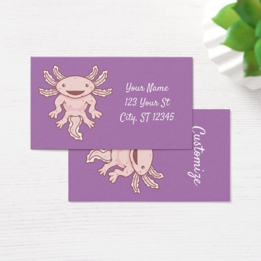 Niedlich rosa Axolotl Thunder_Cove (Schreibtisch)