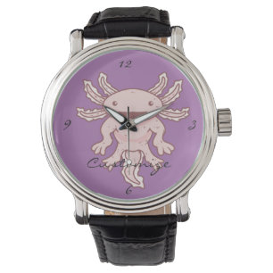 Niedlich rosa Axolotl Thunder_Cove Armbanduhr