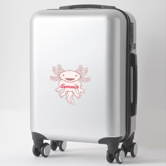 Niedlich rosa Axolotl Thunder_Cove Aufkleber (Koffer)