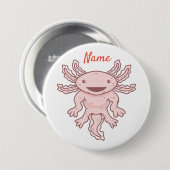 Niedlich rosa Axolotl Thunder_Cove Button (Vorne & Hinten)
