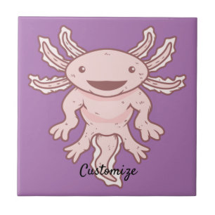 Niedlich rosa Axolotl Thunder_Cove Fliese