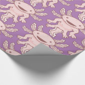Niedlich rosa Axolotl Thunder_Cove Geschenkpapier (Ecke)