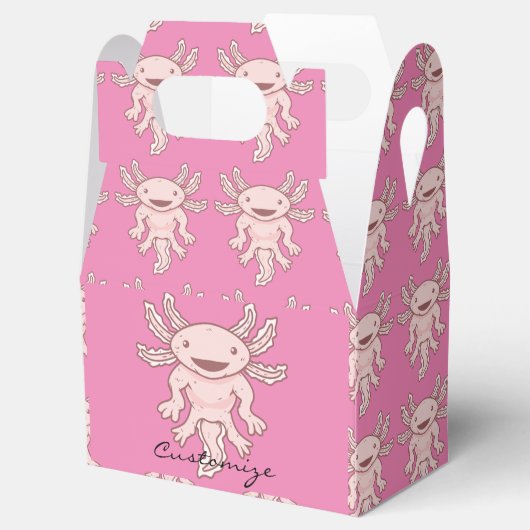 Niedlich rosa Axolotl Thunder_Cove Geschenkschachtel (Geöffnet)