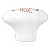 Niedlich rosa Axolotl Thunder_Cove Keramikknauf (Seitenansicht)