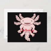 Niedlich rosa Axolotl Thunder_Cove Postkarte (Vorne/Hinten)