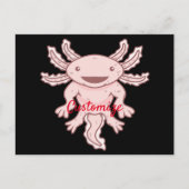 Niedlich rosa Axolotl Thunder_Cove Postkarte (Vorderseite)