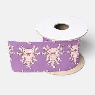 Niedlich rosa Axolotl Thunder_Cove  Satinband