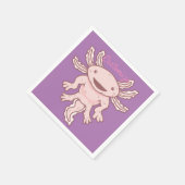 Niedlich rosa Axolotl Thunder_Cove Serviette (Ecke)