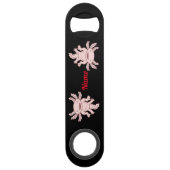 Niedlich rosa Axolotl Thunder_Cove Speed Flaschenöffner (Rückseite)