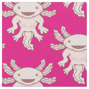 Niedlich rosa Axolotl Thunder_Cove Stoff