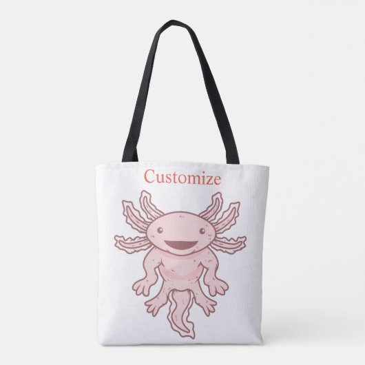 Niedlich rosa Axolotl Thunder_Cove Tasche (Rückseite)