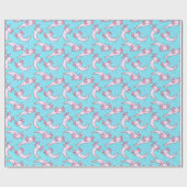 Niedlich rosa Axolotwrapping Paper Geschenkpapier (Flach)