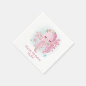 Niedlich-rosa-Babytopus Serviette (Ecke)