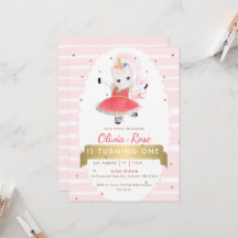 Niedlich Rosa Ballerina Einhorn Gold Girl