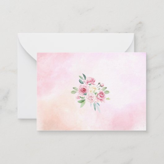 Niedlich rosa Ballett Babydusche Mitteilungskarte (Rückseite)