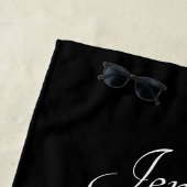 Niedlich rosa Band schwarz und weiß Streifen Strandtuch (Beispiel)