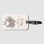 Niedlich rosa besetzt mit meinen Pflanze Blumenpor Gepäckanhänger (Vorderseite (Horizontal))