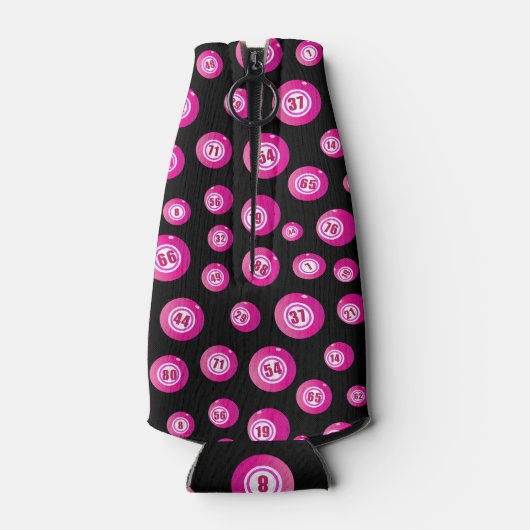 Niedlich rosa Bingo-Ball-Muster Flaschenkühler (Rückseite)