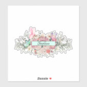 Niedlich rosa Bläserschmetterling Personalisiert Aufkleber (Blatt)