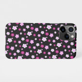 Niedlich rosa Blume Blumengefälle Muster iPhone Hülle (Rückseite (Horizontal))