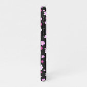 Niedlich rosa Blume Blumengefälle Muster iPhone Hülle (Linke Seite)