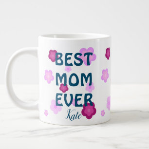 Niedlich rosa Blume Blumengefälle Muster Jumbo-Tasse