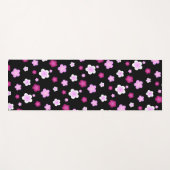 Niedlich rosa Blume Blumengefälle Muster Yogamatte (Vorderseite (Horizontal))