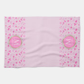 Niedlich-rosa-Blume-Muster, Girl-Floral-Design Geschirrtuch (Horizontal)