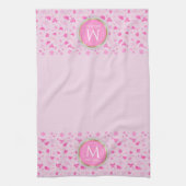 Niedlich-rosa-Blume-Muster, Girl-Floral-Design Geschirrtuch (Vertikal)