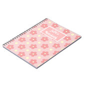 Niedlich-Rosa-Blume Spiral-Foto-Notebook Notizblock (Linke Seite)