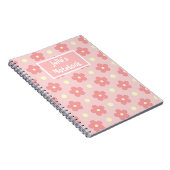 Niedlich-Rosa-Blume Spiral-Foto-Notebook Notizblock (Rechte Seite)