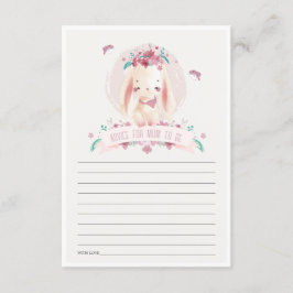Niedlich rosa Blumenberater für Mama Baby Dusche Begleitkarte