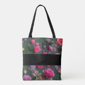 Niedlich rosa Blumenbeutel Tasche (Rückseite)
