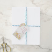 Niedlich-Rosa-Blumendärme Geschenkanhänger (Mit Garn)